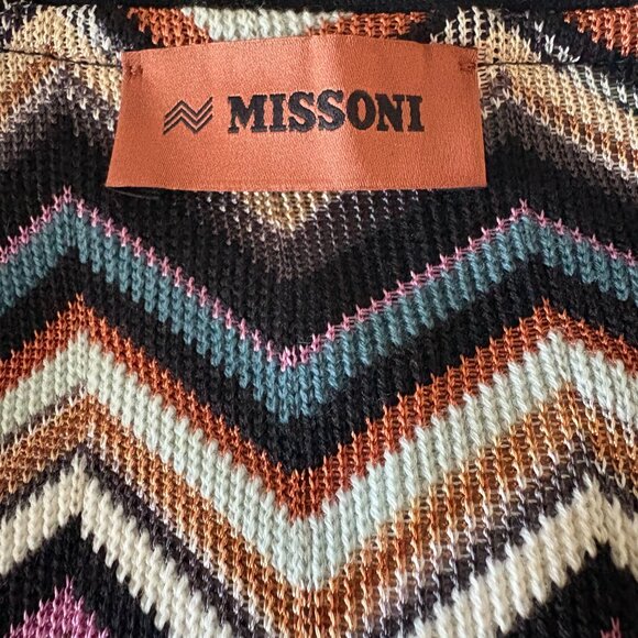 Missoni Chevron Cardigan Sweater with Pockets - Picture 3 of 3
